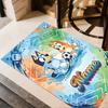 Winter Soccer Fun Personalized Name Floor Rug Office Rug Suitable for Study room Hallway Dining Room Living Rooms Anti-slip Rug Decorate Offices