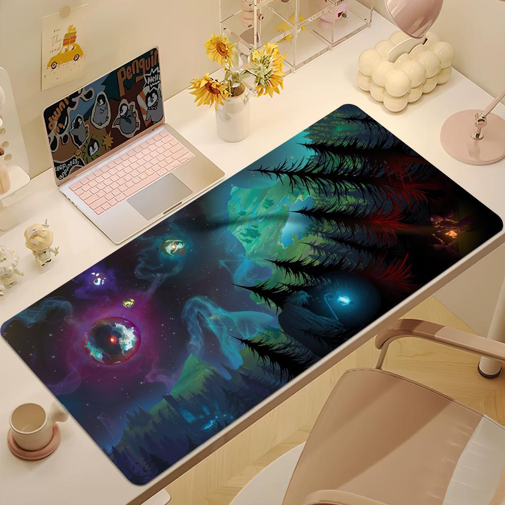 Game OOuter Wilds Strange Planet Mouse Pad Desk Mat Large Nonslip Antifray Keyboard Ergonomic Office Rubber PC Home Custom