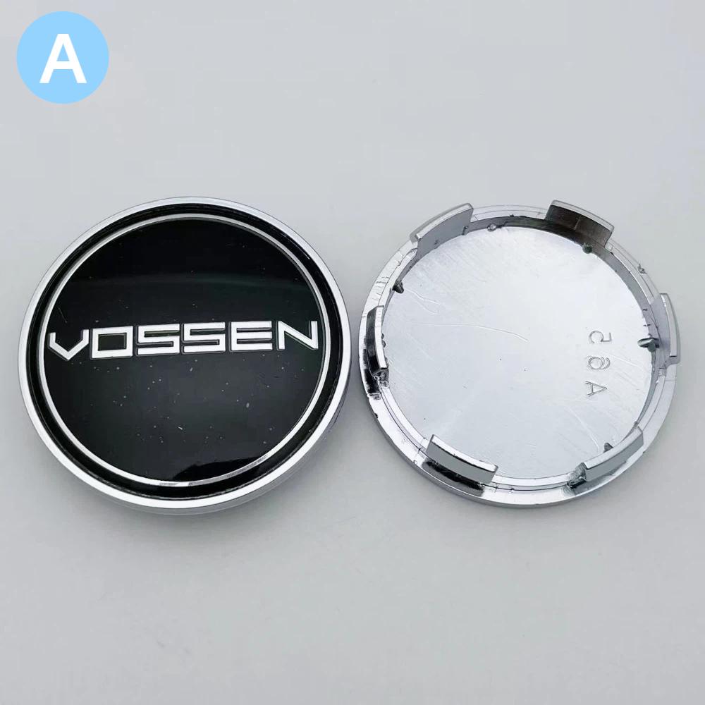 4pcs 65mm Vossen Logo Emblem Car Wheel Center Caps Auto Rim Center Cover Replace Car Accessories