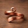 Pure Copper Adjustable Open Ring, Minimalist Handmade Copper Band, Healing Copper Jewelry, Unisex Stackable Ring