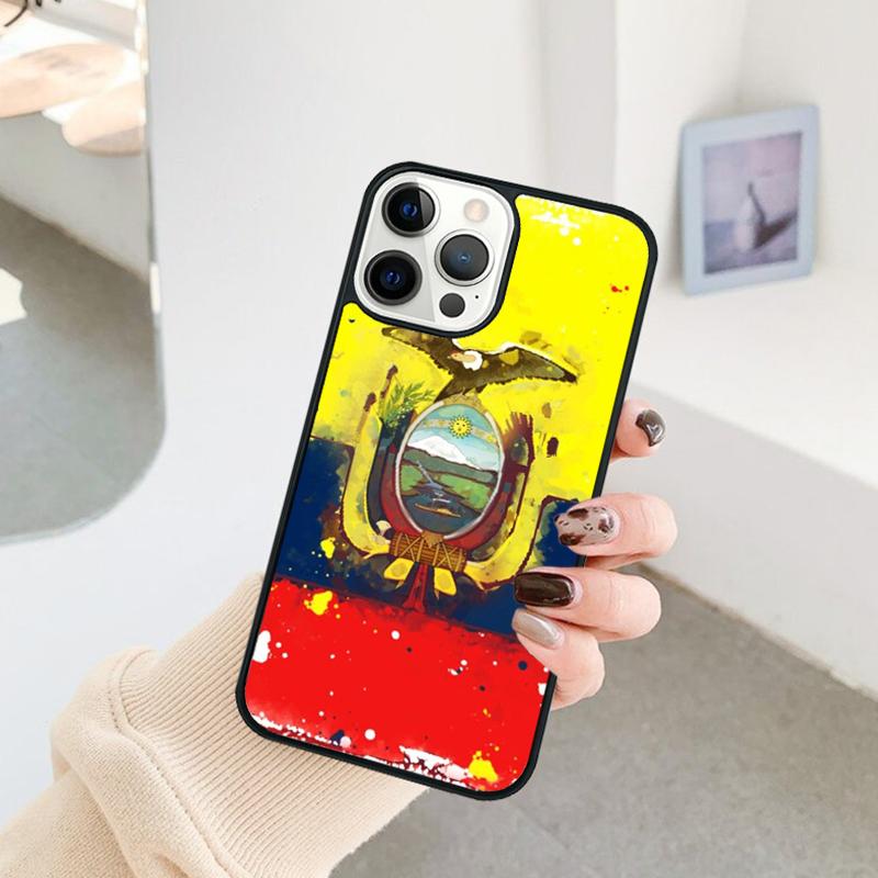 Ecuador Flagge Handyhülle Für iPhone 17 Air 16 15 14 11 12 13 Pro MAX Plus Hülle Abdeckung Schale
