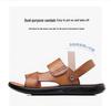 2025 Men's Genuine Leather Sandals: Beach & Casual Non-Slip Soft Sole Dual-Use Summer Shoes