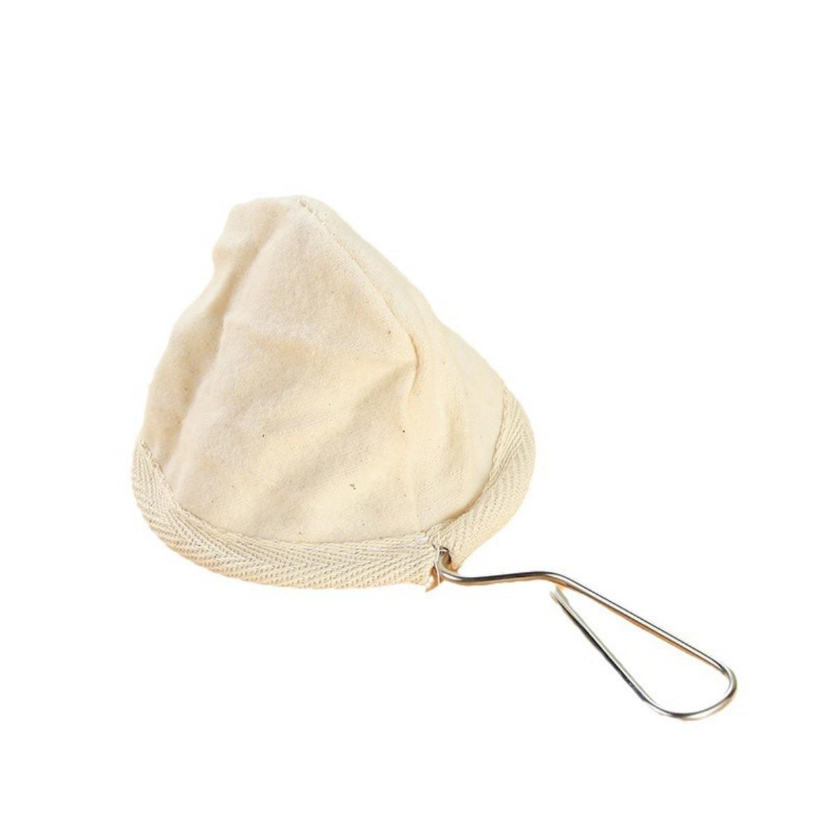 

Многоразовый тканевый фильтр-носок для кофе, ситечко, ручка из нержавеющей стали, тканевый фильтр для чая, для дома, офиса, ручной работы, Colador De Cafe для использования, 2 шт. 2pcs бежевый