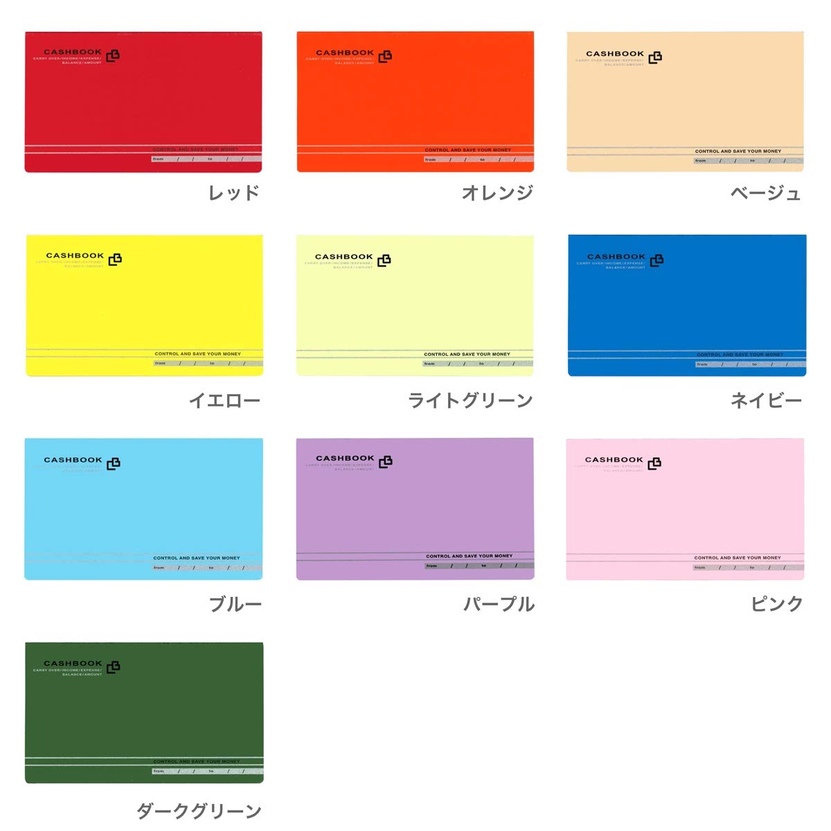 

Daigo Cash Book set Passbook-style 10-color