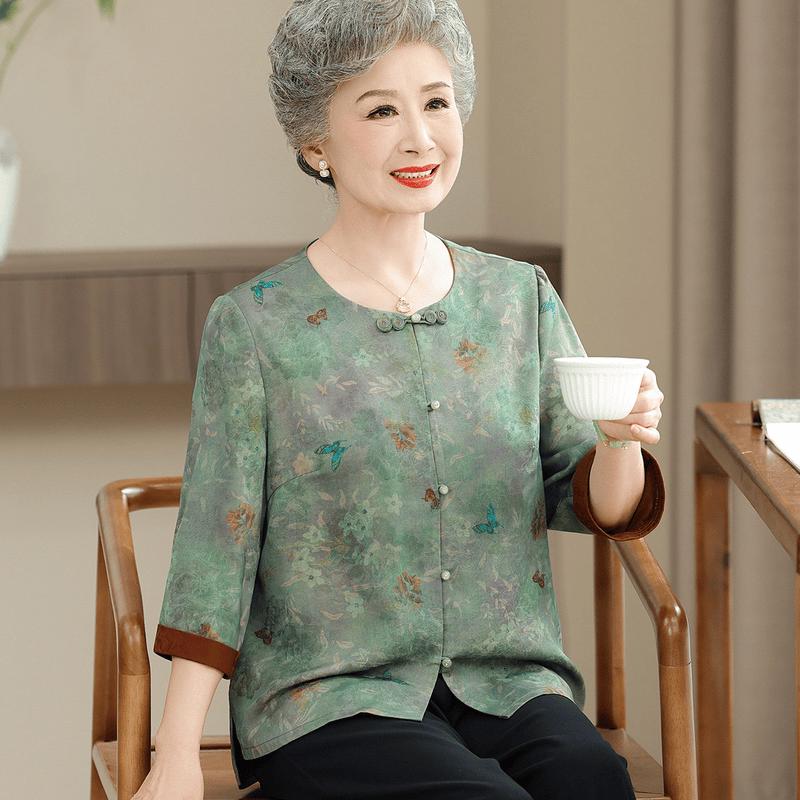 Yuzhaolin Women s New Chinese Style Embroidered Shirt L