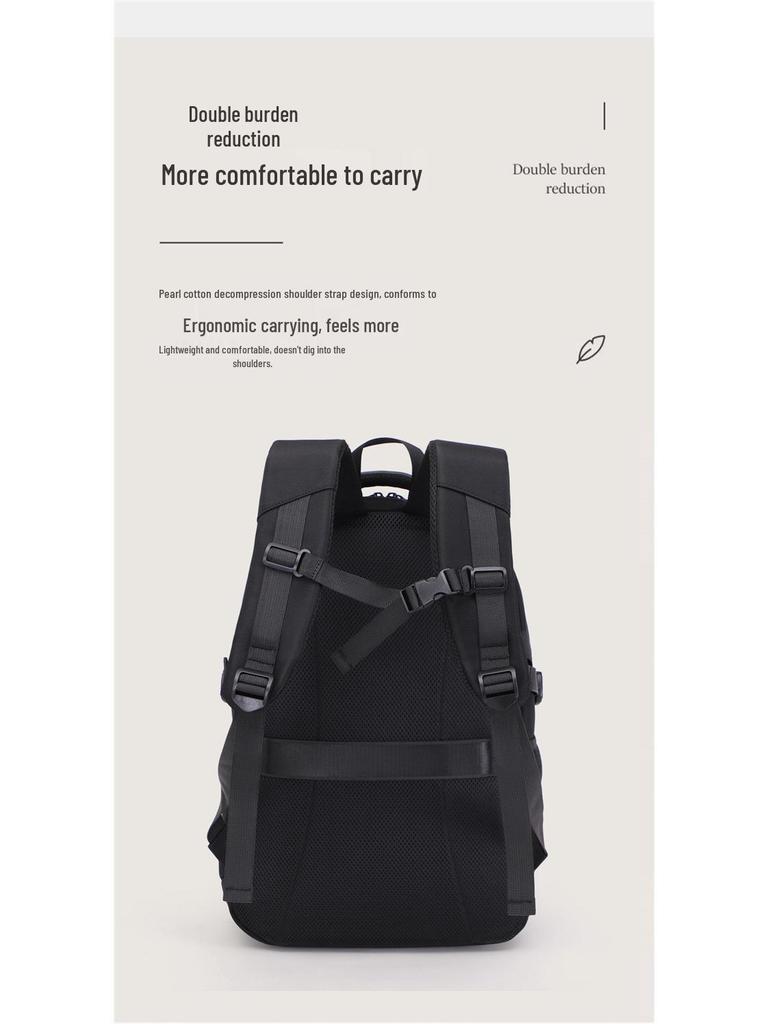 Versatile Men's Backpack: Trendy, Spacious, Lightweight Shoulder Bag for Business and School.