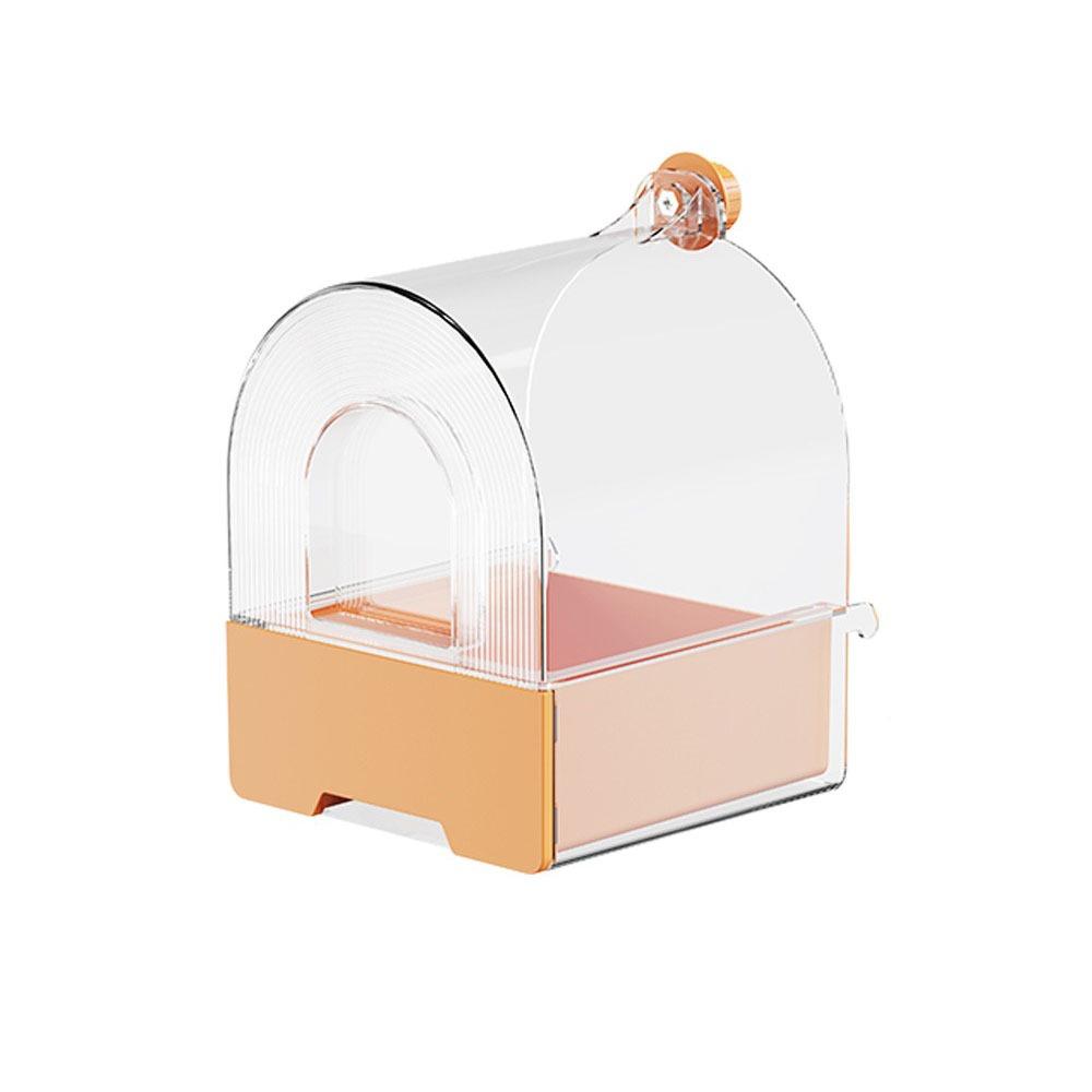 Wall Mounted Bird Bath Cage Clear Bird Shower Box Practical Parrot Hanging Bathtub  Cockatiel