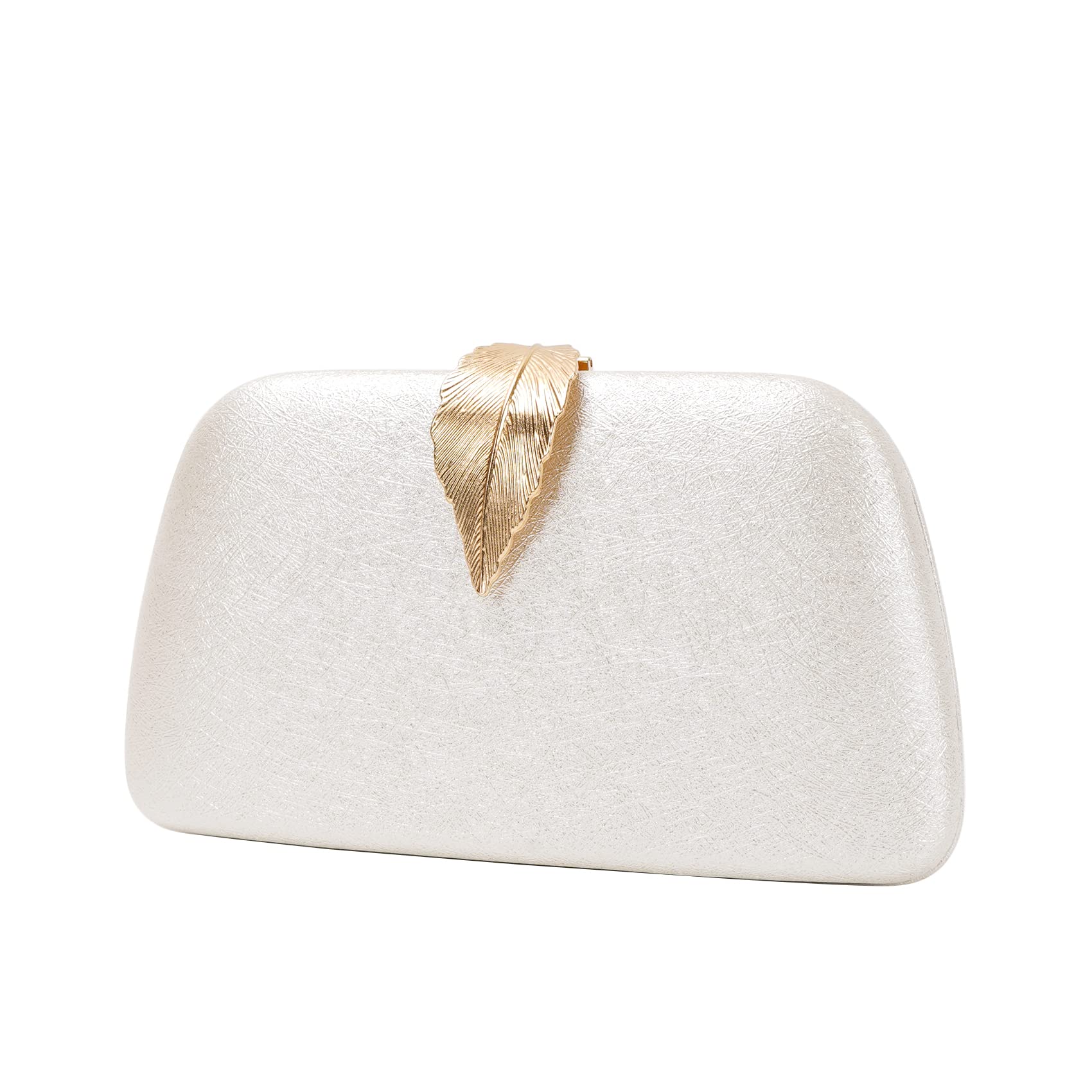 

Party Bag for Clutch Wedding Shoulder Graduation Cute [NOTAG] Women, Bag, Bag, Bag, 2-Way, Silver, Black, Leaves, After-Party, Reception, Ceremony, бежевий