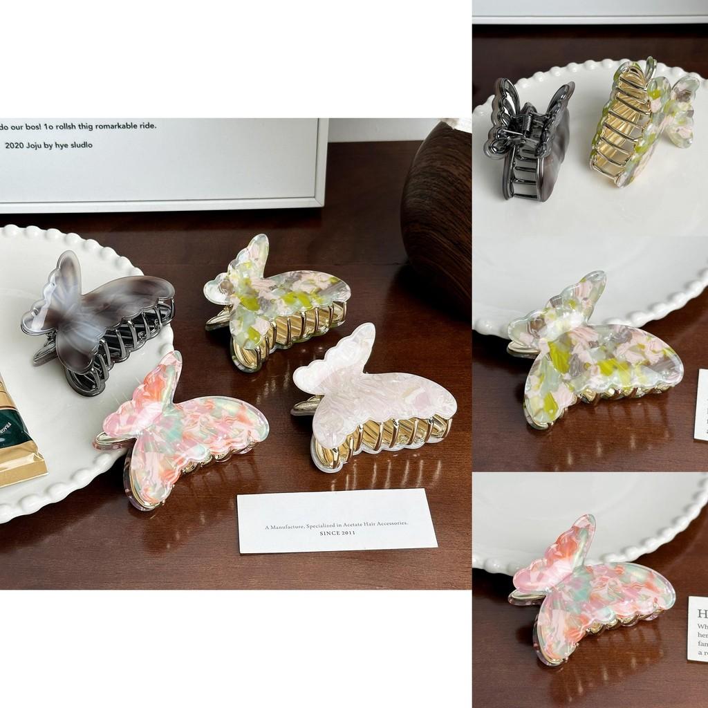 Trendy Acetate Hair Clip With Butterfly Design For Women Perfect For Casual And Work Styles