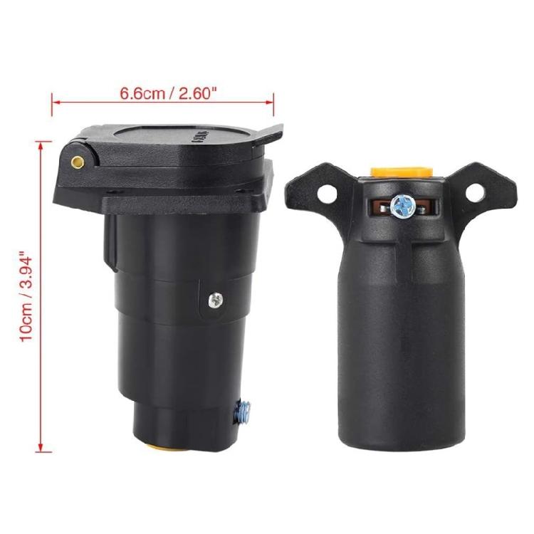 12V 7 Way Round Standard US Car Plug Connector with Plastic Cap 7Pin Socket Plug
