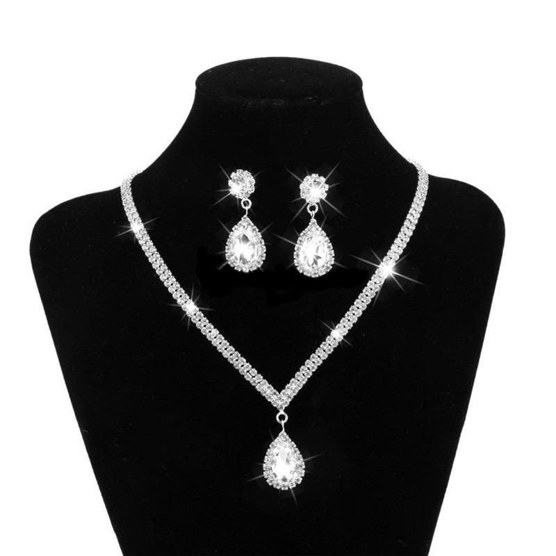 New Style Jewelry - Metal Necklace and Earrings - Wedding Bride Set Combination