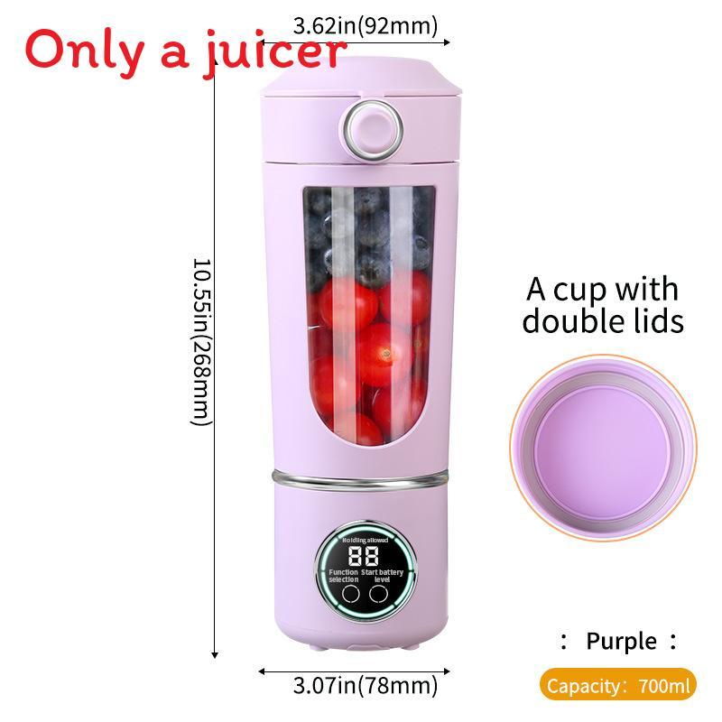 Портативный блендер Freshjuice с 12 лезвиями для домашнего использования и питательных смузи фиолетовый