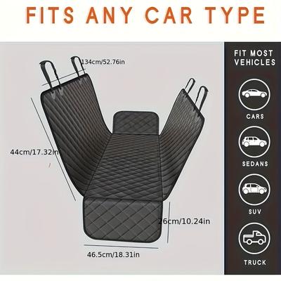 1 unidad Funda para Asiento de Coche de Perro Impermeable Duradera - Protector de Asiento para Mascotas Resistente a los Arañazos con Antideslizante para SUV Sedán