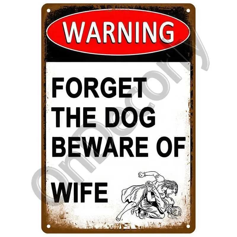 Retro Dangerous Tin Sign Home Wall Decoration Used For Bar Painting Retro Warning Metal Sign Plaque Cafe Club Man Cave Pubs Art Poster