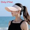 Summer Sun Protection Cap For Women With Wide Brim Breathable Cotton Polyester Outdoor Beach Hat