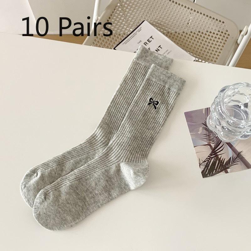 

10 пар женских весенне-осенних милых носков из сетки и махры в балетном стиле с бантиками 10 Pairs