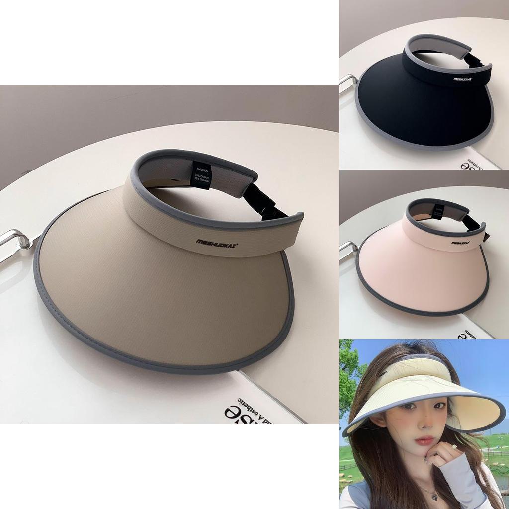 Womens Double Layer Ice Silk Sun Hat With Wide Brim Summer Uv Protection Fashion