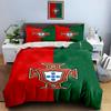 Red-green crest. Bedding Duvet cover sets Duvet covers Pillowcases gifts (1 * Duvet Cover 2 * Pillowcases, without duvet insert)