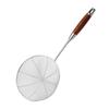 Wooden Handle Mesh Strainer Stainless Steel Foods Sifter Fried Sieve Spoon  For Noodle French Fries