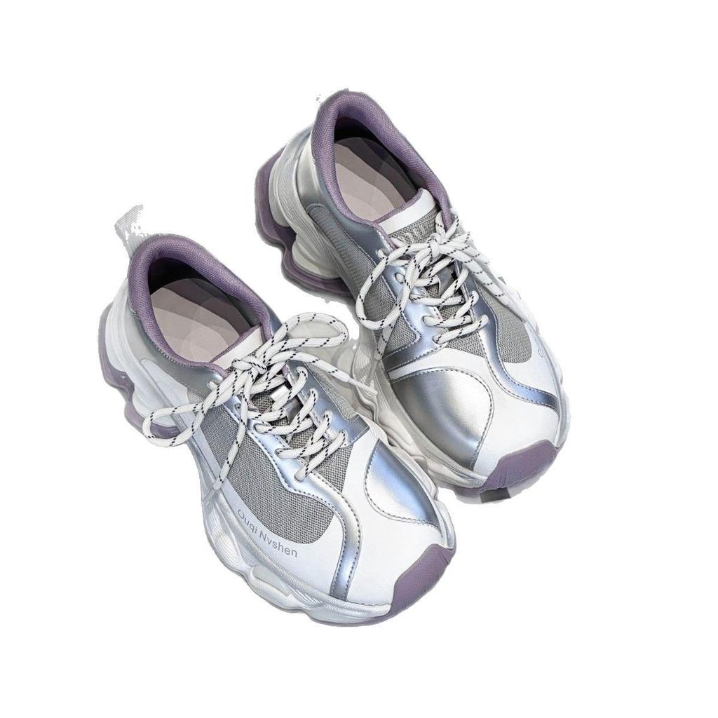 Mesh Dad Schuhe Damen 2025 Frühling und Sommer neu vielseitig kleine Person Höhenzunahme lässig atmungsaktiv leicht Sportschuhe