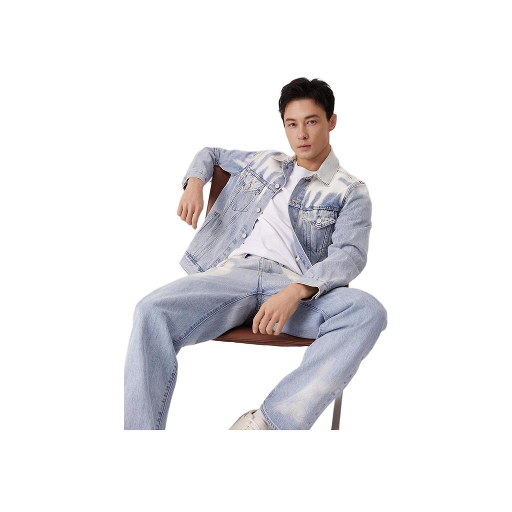 Levis SS25 Cool Series Front Double Button Closure Pocket Collar Denim Jacket Men jackets Light-Blue 003MH-0003