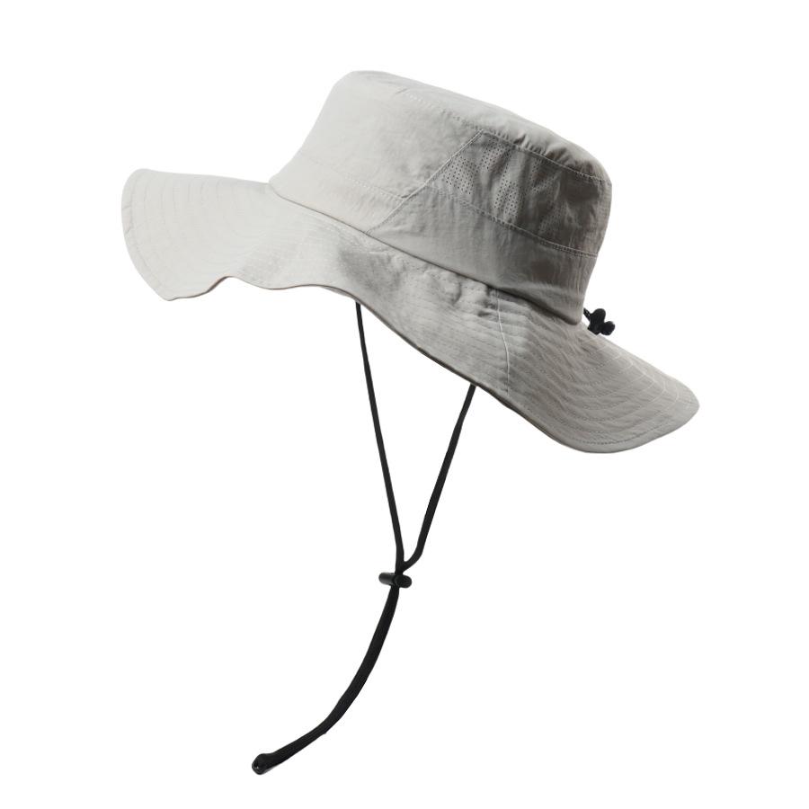 Summer sports sun hat men and women outdoor solid color fishing sun protection sun hat breathable casual big eaves bucket hat