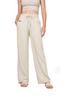 2025 High-Waisted Women's Drawstring Cotton-Linen Wide-Leg Trousers - Casual European-American Style