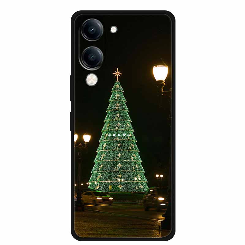 Christmas Case For Vivo Y04 Y04S Y37C Soft Silicone Phone Cover Funda For Vivo Y 04 04S 37C Black TPU Protective Bumper Casing
