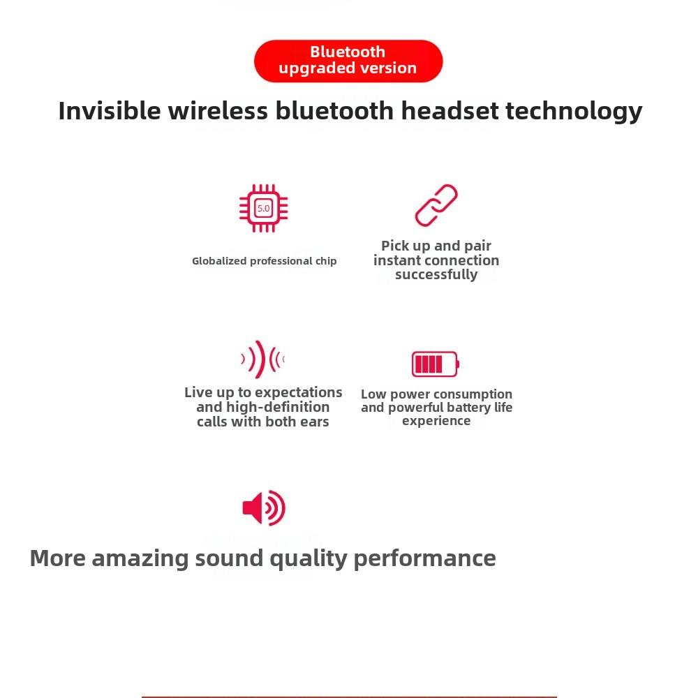 Bezdrátová Bluetooth sluchátka Tws Mini digitální displej sportovní uši