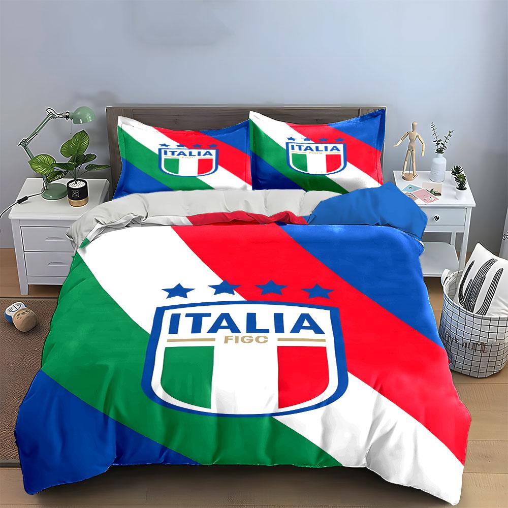 Italy Flag and Emblem. Bedding Sets Duvet Cover Sets Duvet Covers Pillowcases(1* Duvet Cover 2* Pillowcases Without Duvet Insert)