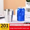 304 Stainless Steel Korean Double-Layer Cup Kid'S Heat-Resistant Milk Cup Golden Beer Coffee Mug Drink Cocktail Cup Tableware