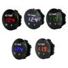 DC 5V-48V LED Mini Round Waterproof Motorboat Motorcycle Panel Digital Voltmeter Tester Monitor Display Voltmeter