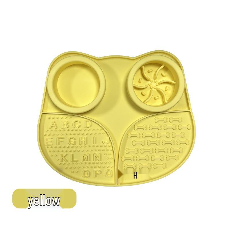 Tigela Alimentadora Lenta com Ventosa Anti-Engasgo - Silicone de Grau Alimentar, Tapete de Alimentação para Animais de Estimação de Fácil Limpeza