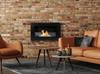 Hanging Bioethanol Fireplace With Glass 65X40X12 Cm Box Flame Regulation Matte Black