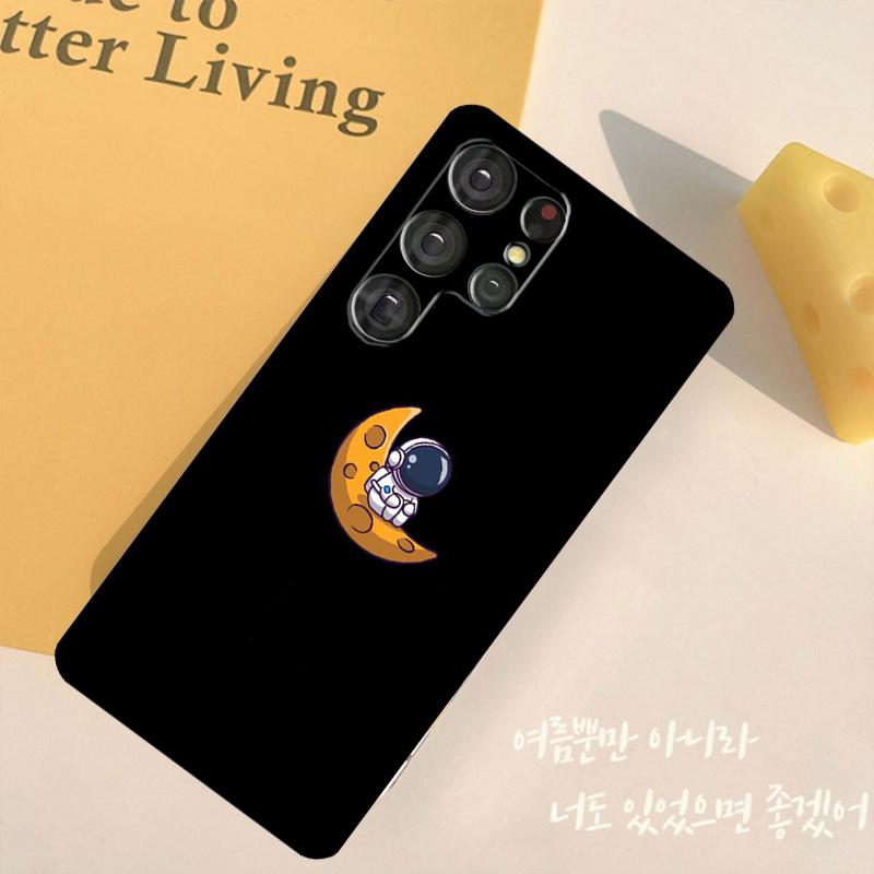 Star Astronaut Cute Phone Case For Samsung Galaxy S24 S25 Ultra S9 S10 S20 S22 S21 Plus S23 FE Back Cover Shell