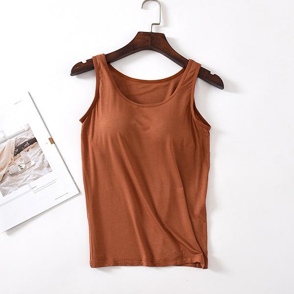 

Женская мода с мягкой майкой без стального кольца, бюстгальтер с чашками, цельное нижнее белье, нижняя рубашка L коричневый