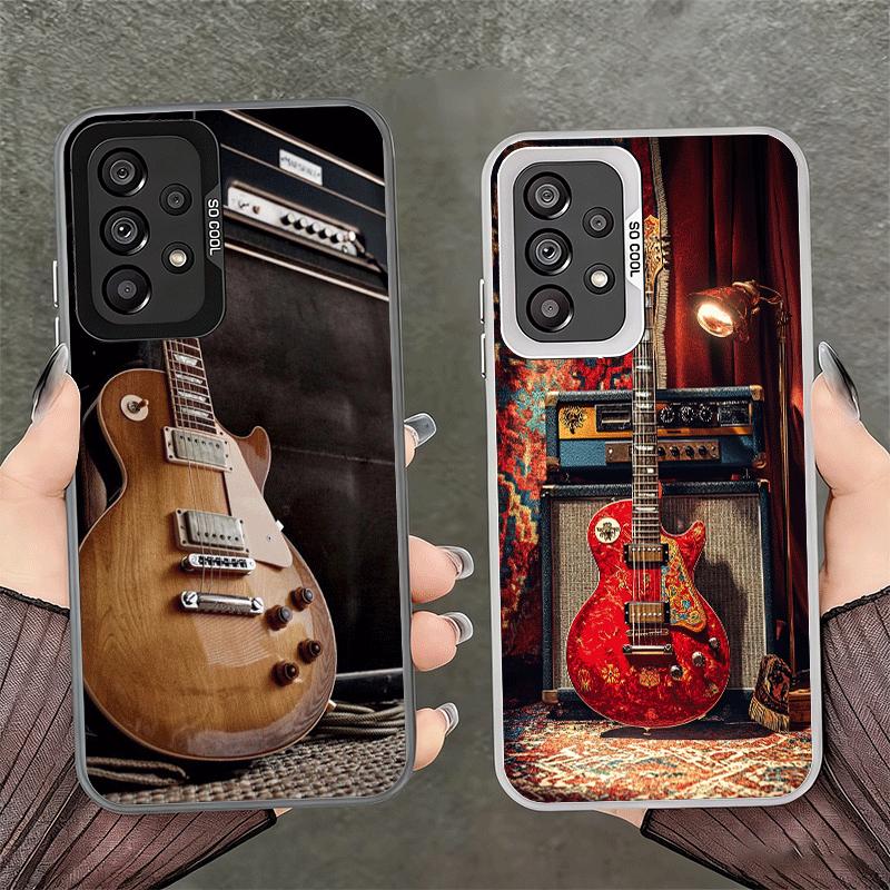 Guitar Retro Rock Music Shockproof Phone Case for Samsung A17 A16 A15 A14 A37 A57 A36 A56 A26 A35 A55 A25 A34 A54 A24 A13 A23 A3