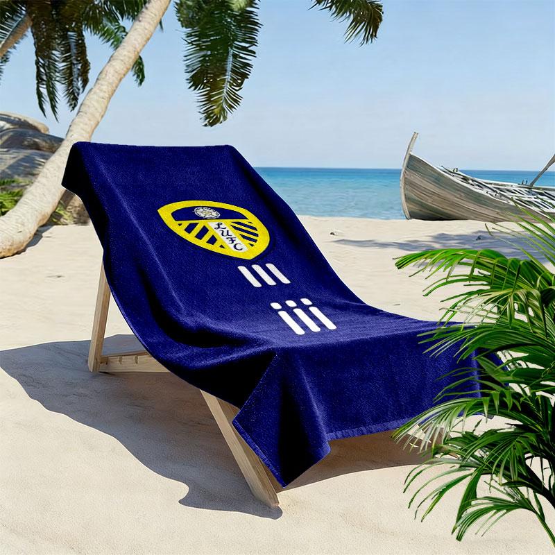 Leeds United Druck Strandtuch, Großes Weiches Schnelltrocknendes Handtuch für Strand Camping Schwimmen