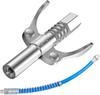 Double-Handle Stainless Steel High-Pressure Grease Gun Nozzle with Explosion-Proof Hose and Flat Oil Injection