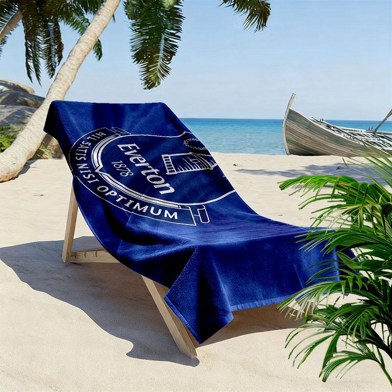 Everton FC Print Beach Towel, Large Soft Quick Dry Towel for Beach Camping Swimming