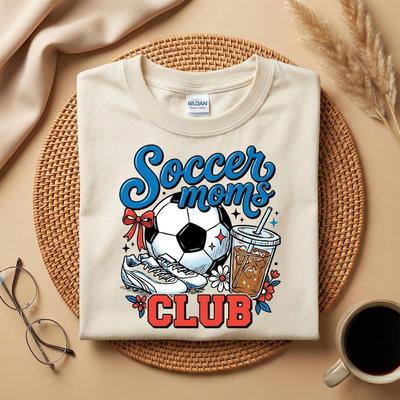 Fußball-Mütter Club T-Shirt, Retro Groovy Fußball-Mutter Grafik-T-Shirt, Süßes Spieltagsshirt, Geschenk für Fußball-Mutter