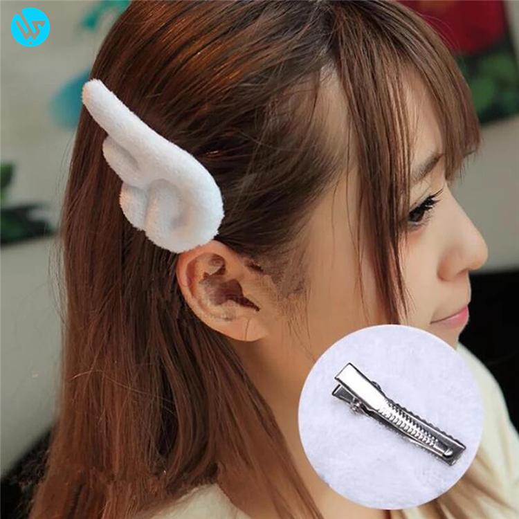 Angel Wing Hair Clips Set Girls Kids Accessories Cartoon Cute Plush Pins Hair Clips Headwear Hairpin