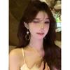 Cool and Awesome! Retro Fashionable Exaggerated Temperamental Fashion Metallic Circle and Pearl Earrings Expensive Classy Earrings