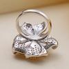 11mm Natural Nearround Pearl Fashion Flower Ring DIY 925 Silver Holder Setting Fine Wedding Jewelry for Women