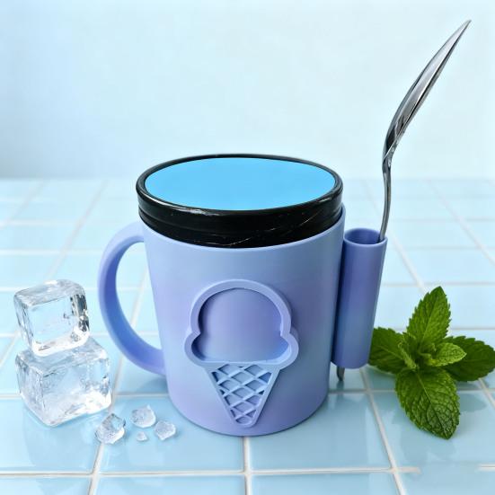 Suporte para Pote de Sorvete Yousheng com Fenda para Colher Mangas Isoladas para Pote de Sorvete Reutilizável Multiuso Recipiente de 16oz Refrigerador para Refrigerante de Creme Latas de Cerveja