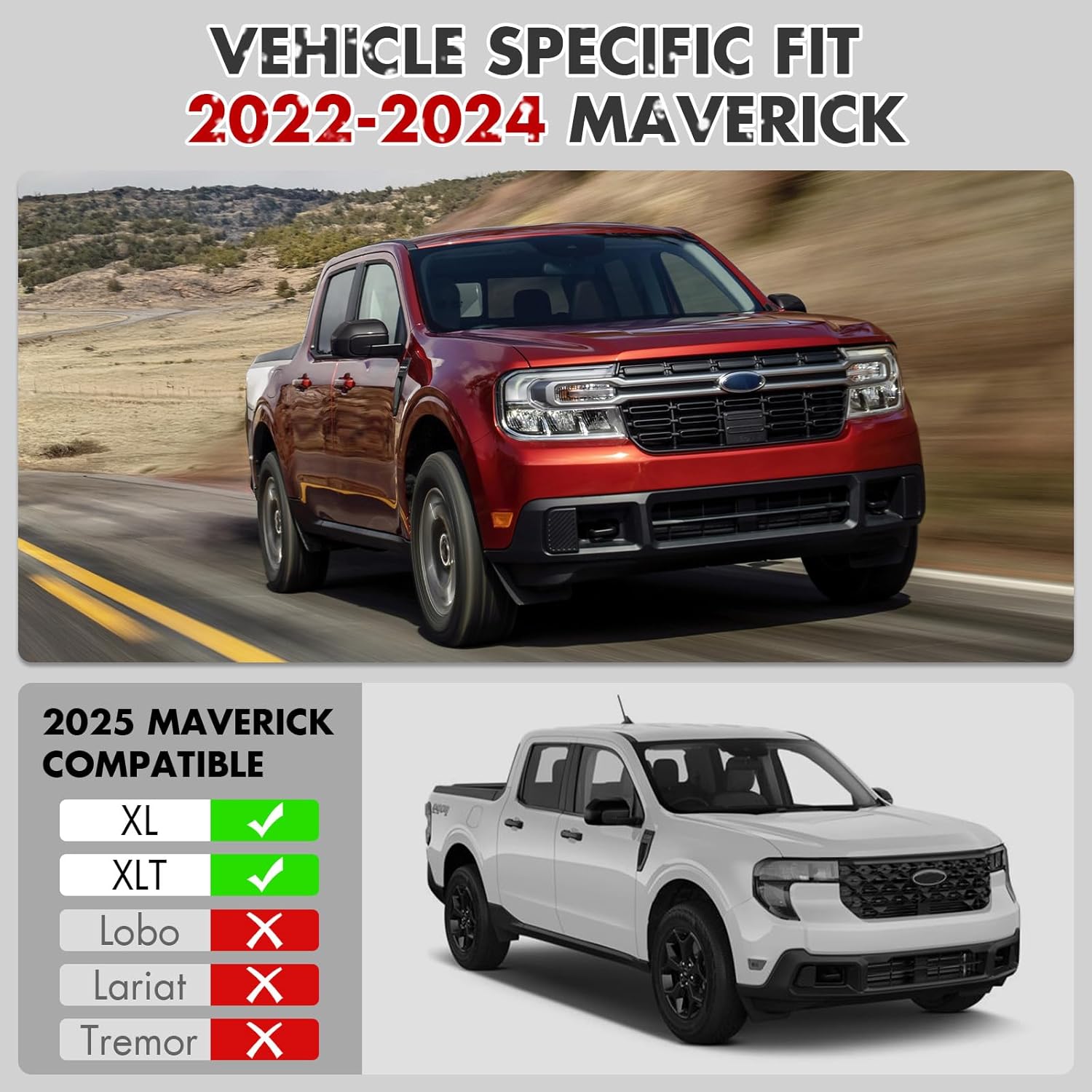 Mabett Center Console Shifter Storage Tray Compatible with Ford Maverick 2022 2023 2024 2025 Accessories, Gear Shifter Side Organizer Tray for