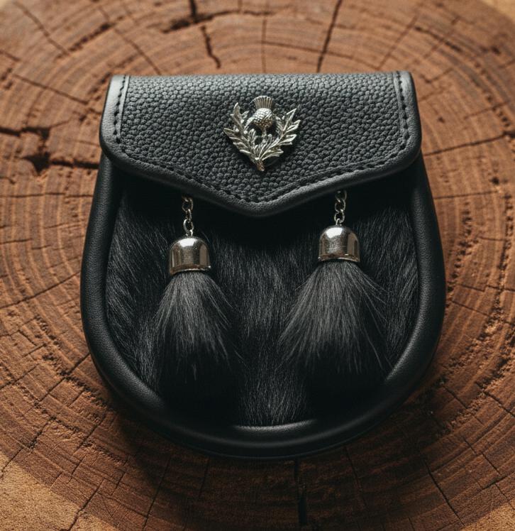 Boys Kids Sporran Scottish Children Junior Leather Wallet for Kilts Highland Dress Attire