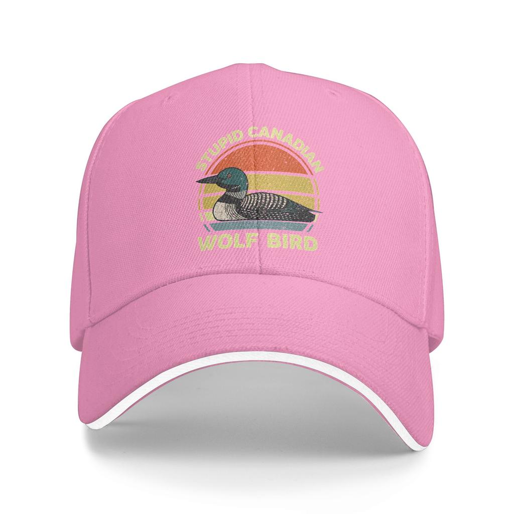 Stupid Canadian Wolf Bird Funny Loon Humor Casual Baseball Cap Summer Trucker Hat Running Hippie Snapback Cap Men Baseball Caps
