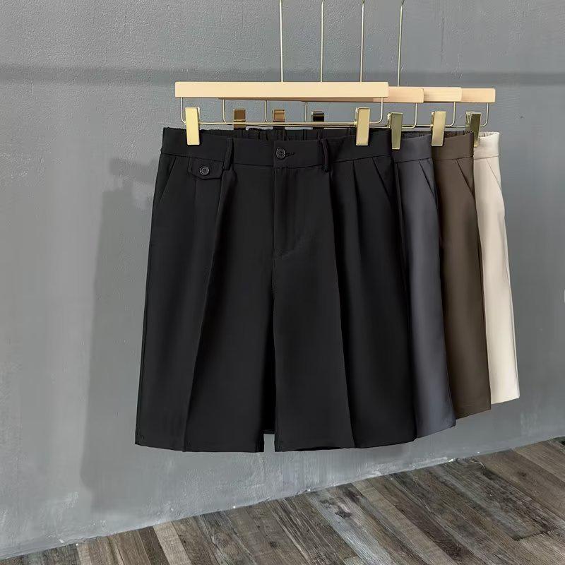 Men's Trendy Loose-Fit Summer Breathable Shorts - Stretchy Streetwear Casual Straight-Leg Suit Pants