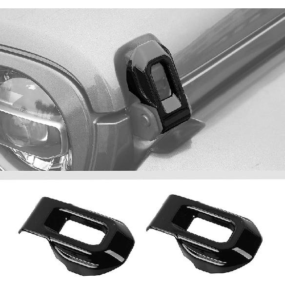 Voodonala For Jeep JL ABS Hood Latches Engine Buckle Bonnet Fastener Engine Cover Decor Trim Protction Cover For 2018-2025+ Jeep Wrangler JL JLU